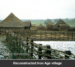 Reconstructed Iron Age village