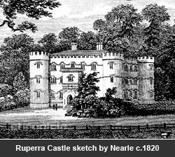 Ruperra Castle sketch by Nearle c.1820
