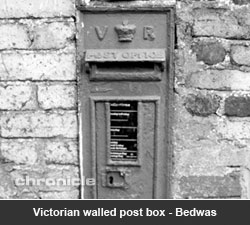 Victorian walled post box - Bedwas