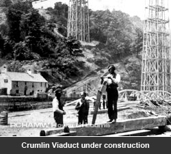 Crumlin Viaduct under construction