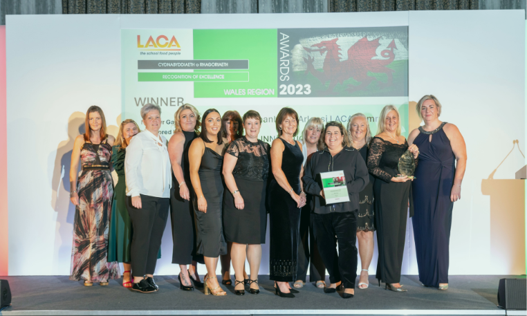 CCBC’s Catering Team win the LACA Wales Region Innovation Award