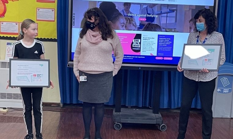 Primary School clerk receives Anti-Bullying Week School Staff Award Wales
