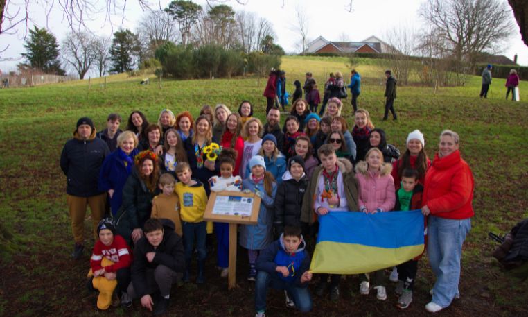 ​Gratitude orchard planted in Caerphilly by Ukrainian refugees