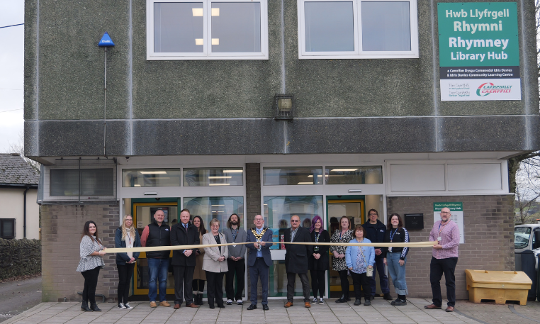 Newly refurbished Rhymney Library Hub opens its doors