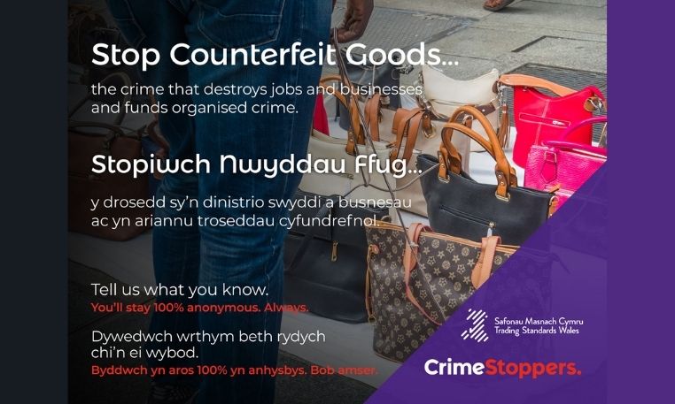 Report counterfeit goods crimes to Crimestoppers