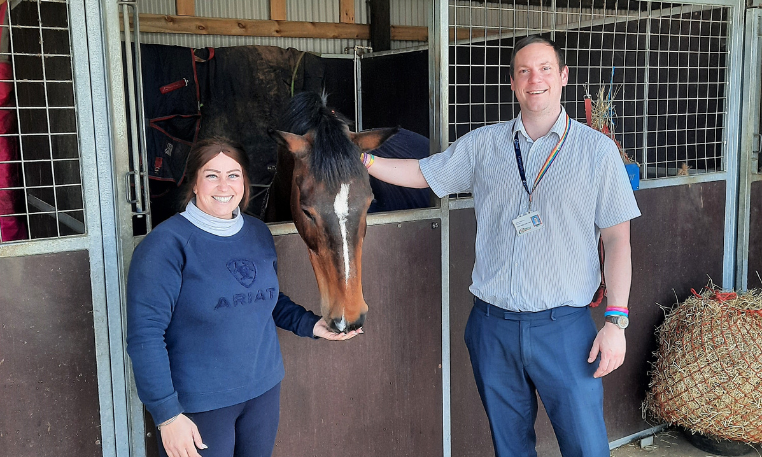 Smugglers Equestrian Centre able to offer riding lessons to beginners with support from UK Government and CCBC funding