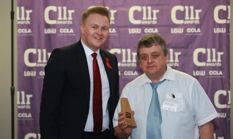 ​Cllr Kevin Etheridge wins prestigious local government award