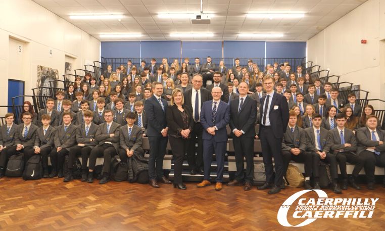 St Cenydd School received a special visit from Andrew Bailey, Governor of the Bank of England