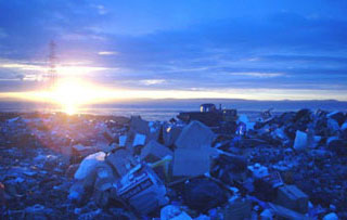 Sunset image of landfield site