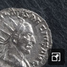 A Roman coin © Gelligaer & Pen-y-Bryn Partnership and Gelligaer Community Council 