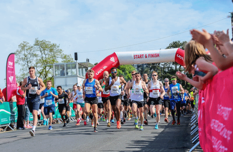 Photograph of runners during Caerphilly 10K