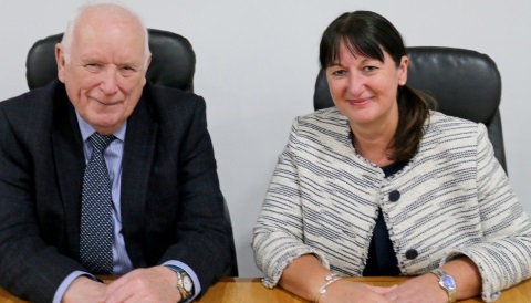 Picture of Cllr David Poole and Christina Harrhy